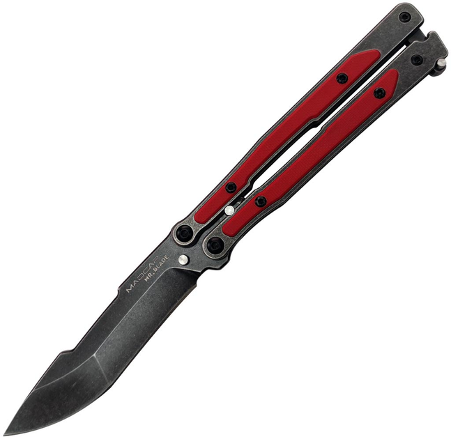 Нож-бабочка Mr. Blade MadCap Red Black Stonewash - изображение 1
