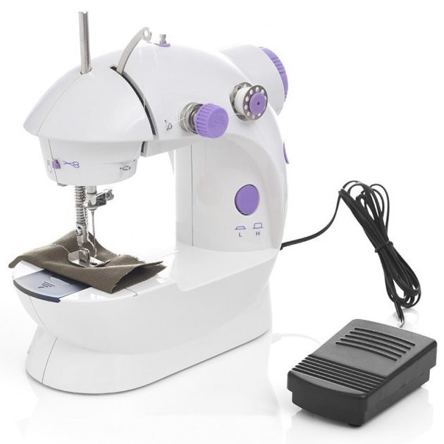 Мини швейная машинка 4 в 1 с педалью и адаптером Mini Sewing Machine ...
