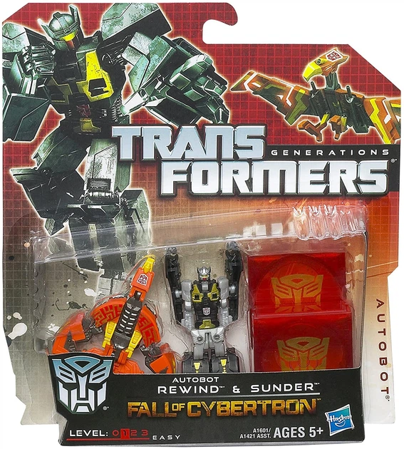 Трансформери HASBRO Ревайнд і Сандер Transformers Generations Fall Of Cybertron Data Discs Autobot Rewind and Sunder - зображення 3