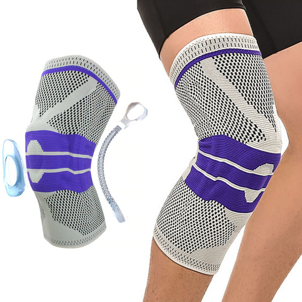 Бандаж фіксатор колінного суглоба наколінник ортез Silicone Spring Knee Pad Size XL - изображение 2