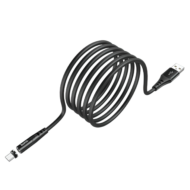 Магнитный кабель для зарядки Type C Hoco X60 1м черный, шнур для .