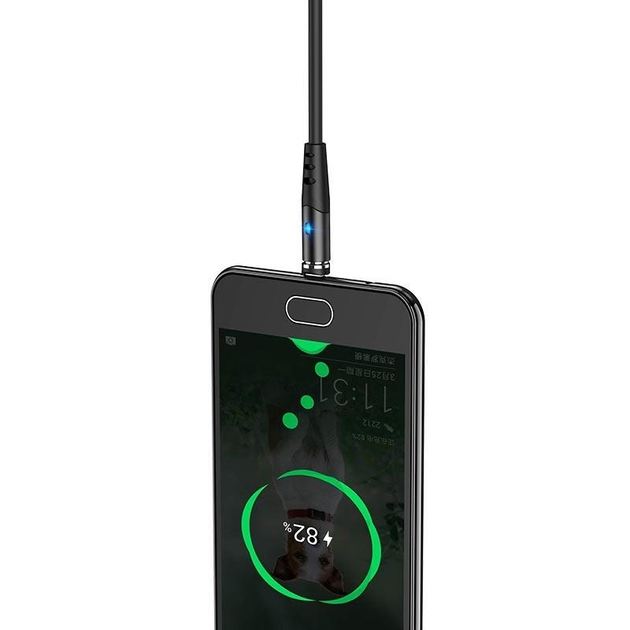 Магнитный кабель для зарядки Type C Hoco X60 1м черный, шнур для зарядки телефона тайп си (1009017-Black) - изображение 4
