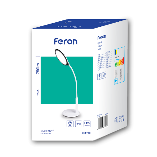 Настольная лампа Feron DE1730 16W 5000К 750lm Белая (1166949011) - изображение 2