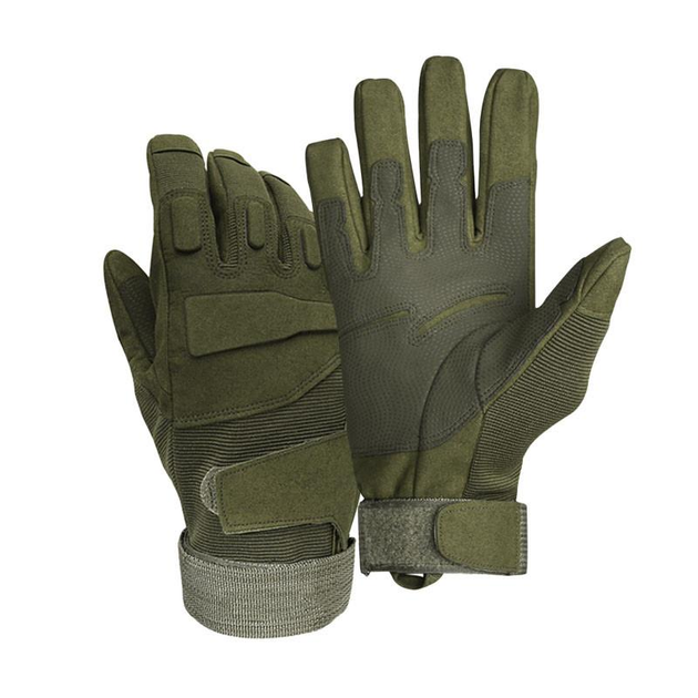 Стильні тактичні рукавички Lesko E002 Army Green L tactical полнопалые (F_4927-30586) - зображення 2