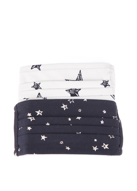 Маска для лица (2 шт) C&A One Size бело синий узор 320 - изображение 1