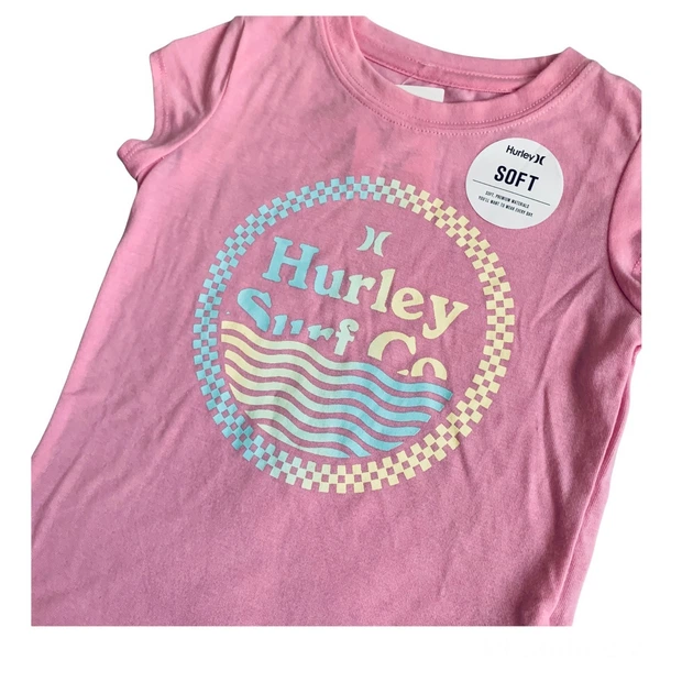 Футболка Hurley 3/4 года 98-104 см Розовая с принтом - изображение 2