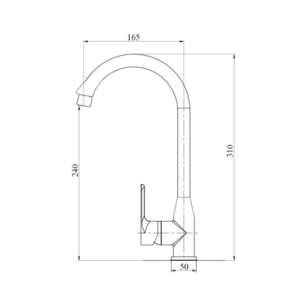 Смеситель для кухни Brinex 35W 007 - изображение 2