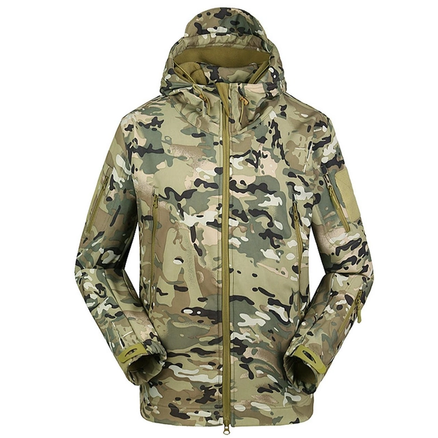Тактическая куртка Lesko A001 Camouflage CP S Soft Shell мужская тактикал - изображение 1
