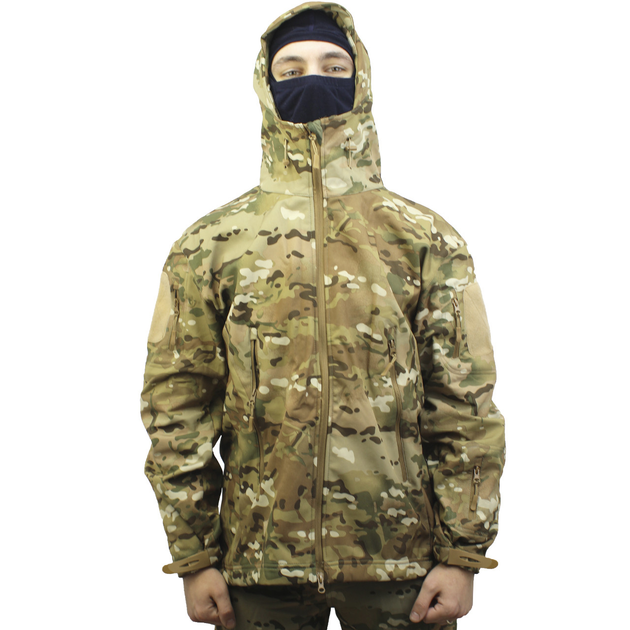 Тактична куртка Lesko A001 Camouflage CP S Soft Shell чоловіча тактикал - зображення 2