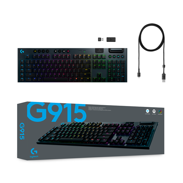 Клавіатура бездротова Logitech G915 Gaming Wireless Mechanical GL Tactile RGB (920-008909) - зображення 8