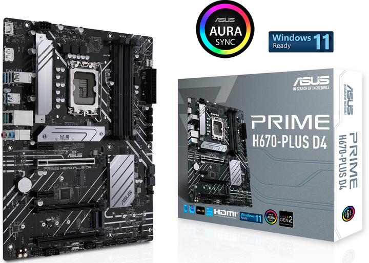Материнская плата Asus PRIME H670-Plus D4 (s1700, Intel H670, PCI