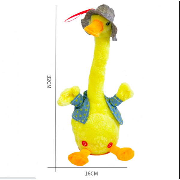 Интерактивная игрушка Танцующая утка в шляпке, поёт и светится Dancing duck - Фото 6 Интерактивная игрушка Танцующая утка в шляпке, поёт и светится Dancing duck - изображение 6