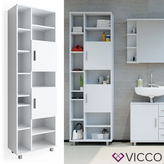 Высокий шкаф Vicco Ilias, белый - изображение 3
