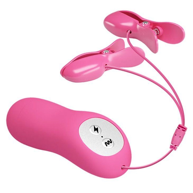 Электро-вибро зажимы для груди Baile Romantic Wave цвет розовый (02256016000000000) - изображение 2