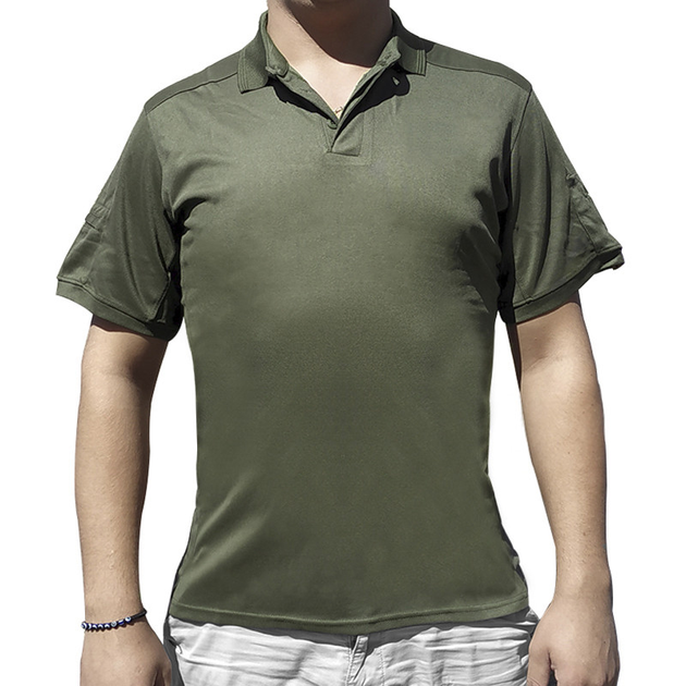Тактическая мужская футболка Lesko A817 Green L форменная с коротким рукавом (K/OPT2_4855-15833) - изображение 1