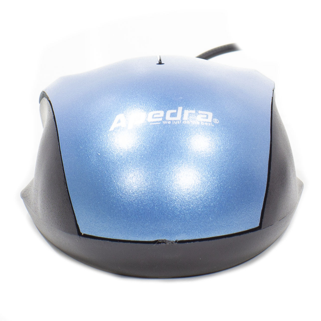 Компьютерная мышь Apedra M4 Blue проводная юсб оптическая 1000 DPI 3 кнопки для работы офиса (K/OPT2_3221-9342) - изображение 4