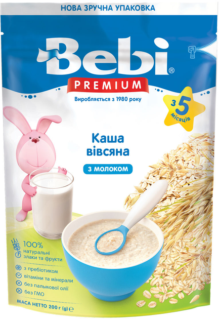 Каша молочна Bebi Вівсяна з 5 місяців 200 г (8606019654351) - зображення 1