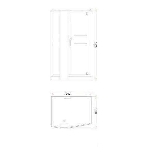 FEN8912BR SOUL Бокс паровий 1200х900х2200 мм, чорний, правий (5 уп) DEVIT ag-219437 - изображение 2