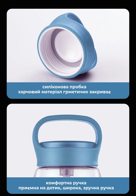 Пляшка для води спортивна Casno 1500 мл (fit0007755) Синій - зображення 7
