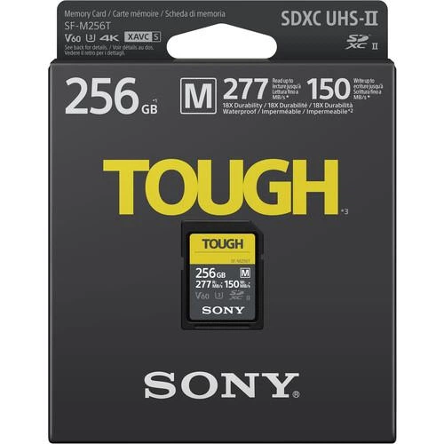 Карта пам'яті Sony SDXC 256GB C10 UHS-II U3 V60 R277/W150MB/s Tough - Фото 2 Карта пам'яті Sony SDXC 256GB C10 UHS-II U3 V60 R277/W150MB/s Tough - зображення 2