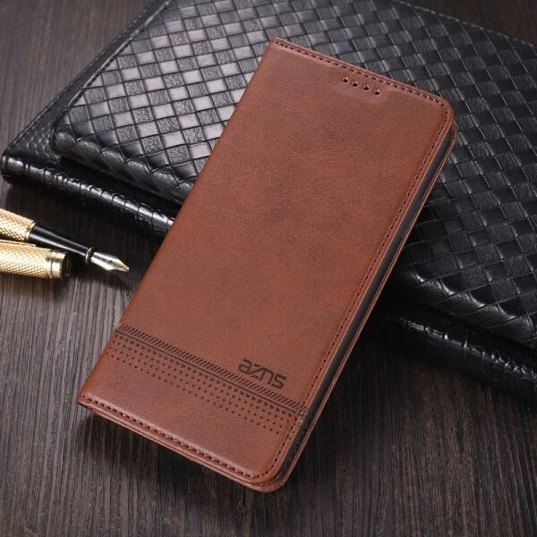 Чехол-книжка AZNS&nbsp;Classic Series для Samsung Galaxy S22 Ultra - Coffee - изображение 6