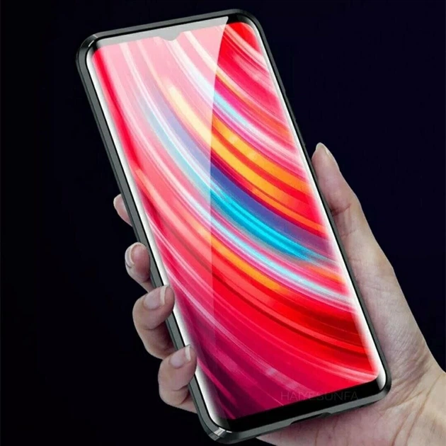 Магнітний чохол із захисним склом для Xiaomi Redmi Note 8 Pro Червоний (084768_5) - Фото 5 Магнітний чохол із захисним склом для Xiaomi Redmi Note 8 Pro Червоний (084768_5) - зображення 5