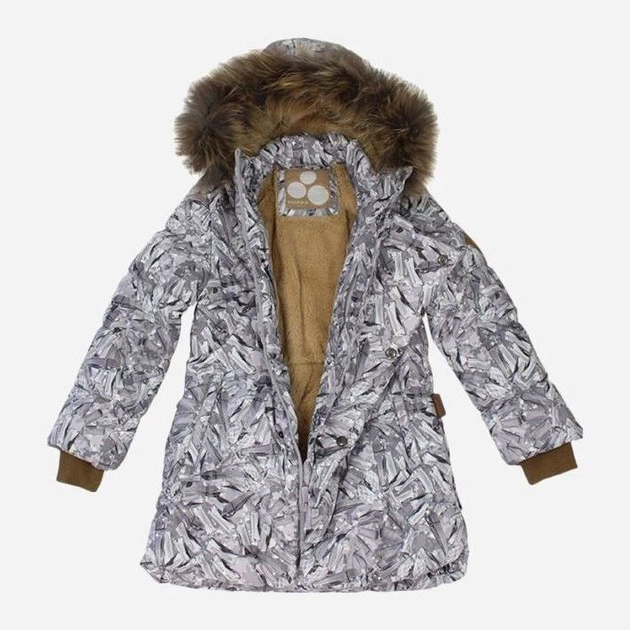 Детское зимнее пальто для девочки Huppa Rosa 1 17910130-71420 110 см Серое (4741468582900) - изображение 3