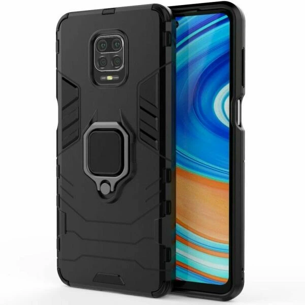 Чехол с подставкой Deexe Hybrid Case для Xiaomi Redmi Note 9 Pro / Note 9S / Note 9 Pro Max - Black - Фото 2 Чехол с подставкой Deexe Hybrid Case для Xiaomi Redmi Note 9 Pro / Note 9S / Note 9 Pro Max - Black - изображение 2