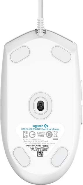 Mysz Logitech G102 Lightsync USB White (910-005824) - obraz 5