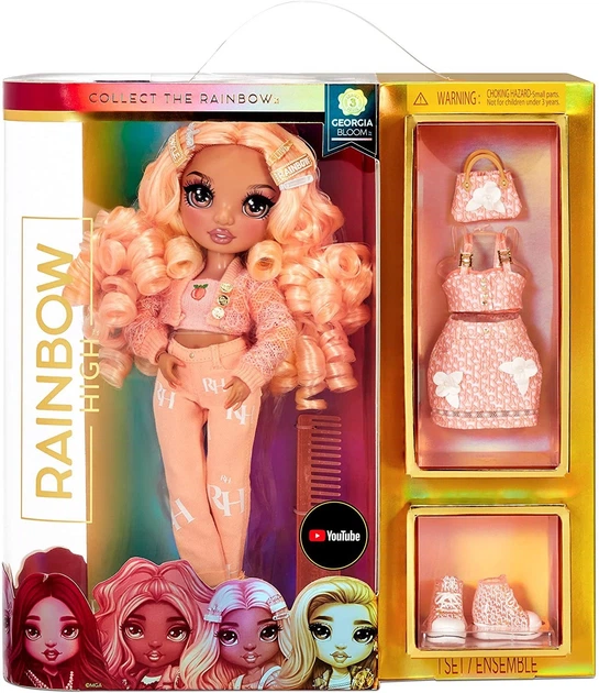 Кукла Рейнбоу Хай Rainbow High Series 3 Georgia Bloom Doll Peach - Персик, с аксессуарами (575740) - Джорджия Блум - Фото 2 Кукла Рейнбоу Хай Rainbow High Series 3 Georgia Bloom Doll Peach - Персик, с аксессуарами (575740) - Джорджия Блум - изображение 2