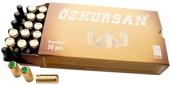 Патрон холостой пистолетный 8 мм Ozkursan 50 штук - изображение 2