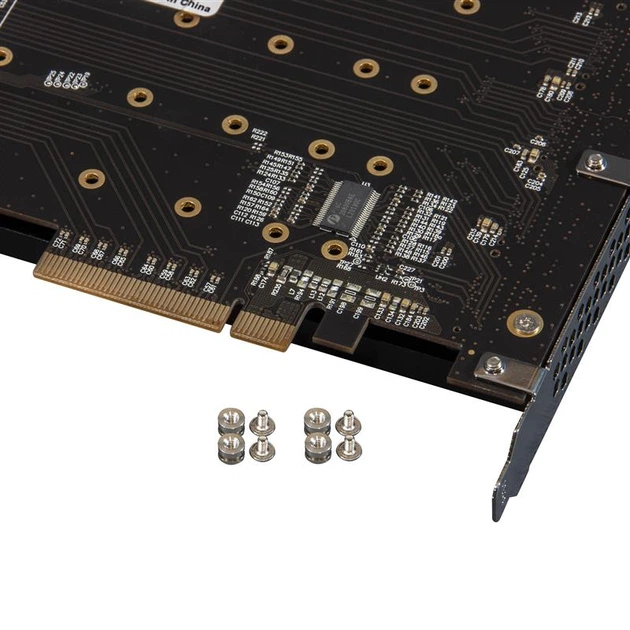 Плата розширення Frime (ECF-PCIEtoSSD011) PCI-E-4хM.2, PLX8724 - зображення 3