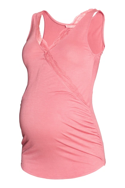 Майка H&M Mama кораловий DZZUJ235 XS - Фото 2 Майка H&M Mama кораловий DZZUJ235 XS - зображення 2