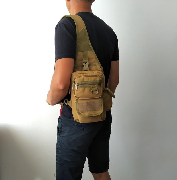 Тактическая сумка - рюкзак для скрытого ношения оружия. Silver Knight 184 песочный - изображение 2