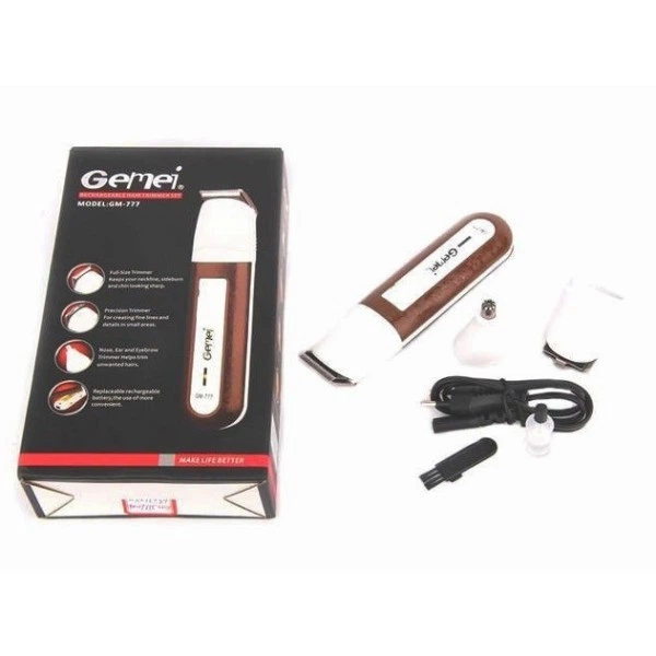Акумуляторний чоловічий тример для бороди вусів та тіла Gemei GM 777 машинка для стрижки - зображення 3