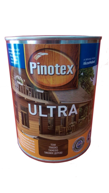 Деревозахистний засіб Pinotex Ultra, палісандр (з лаком), 1л - зображення 1