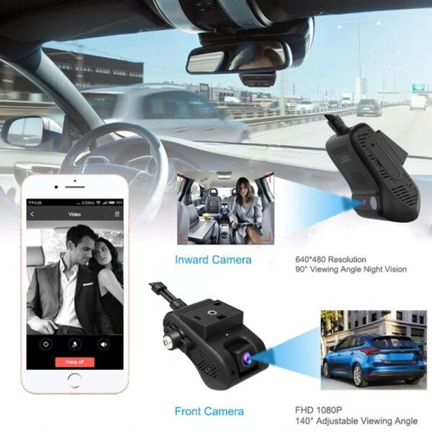 Автомобільний відеореєстратор з 4G + WIFI + GPS Jimi JC400P Aivision Cam онлайн передачею відео (вдосконалена версія) (eg-100498) - зображення 3