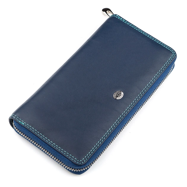 Кошелек женский ST Leather 18375 (SB71) на молнии Синий - Фото 1 Кошелек женский ST Leather 18375 (SB71) на молнии Синий - изображение 1