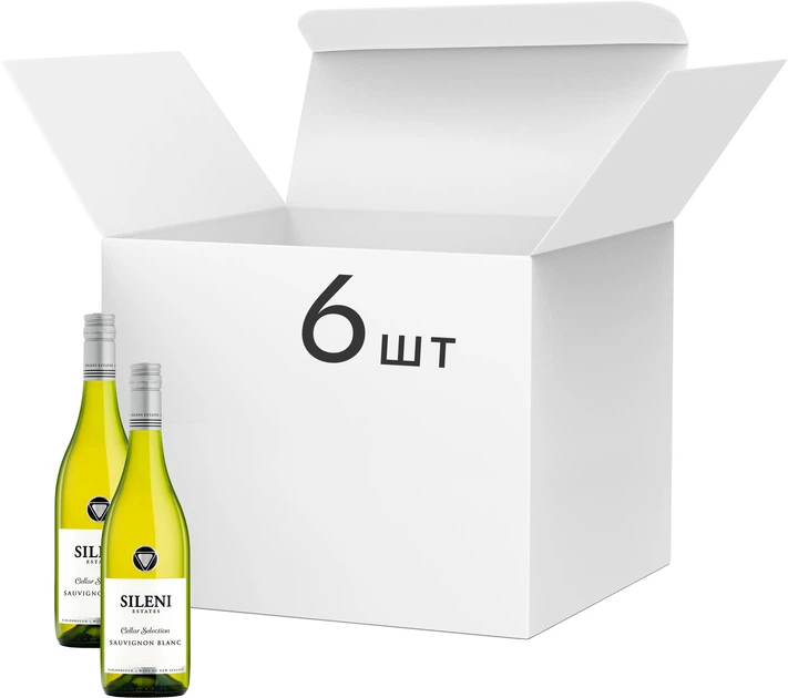 Упаковка вина Sileni Sauvignon Blanc белое сухое 0.75 л х 6 шт (9421003813212) - Фото 1 Упаковка вина Sileni Sauvignon Blanc белое сухое 0.75 л х 6 шт (9421003813212) - изображение 1