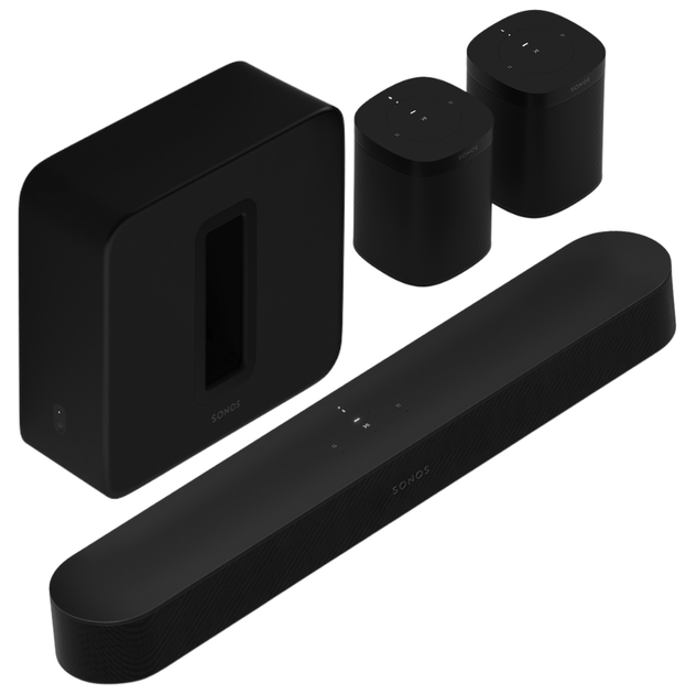 Бездротова аудіосистема Sonos 5.1 Beam, Sub & Play: 1 - зображення 3