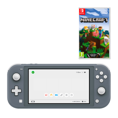 Набор Консоль Nintendo Switch Lite 32GB Grey + Игра Minecraft