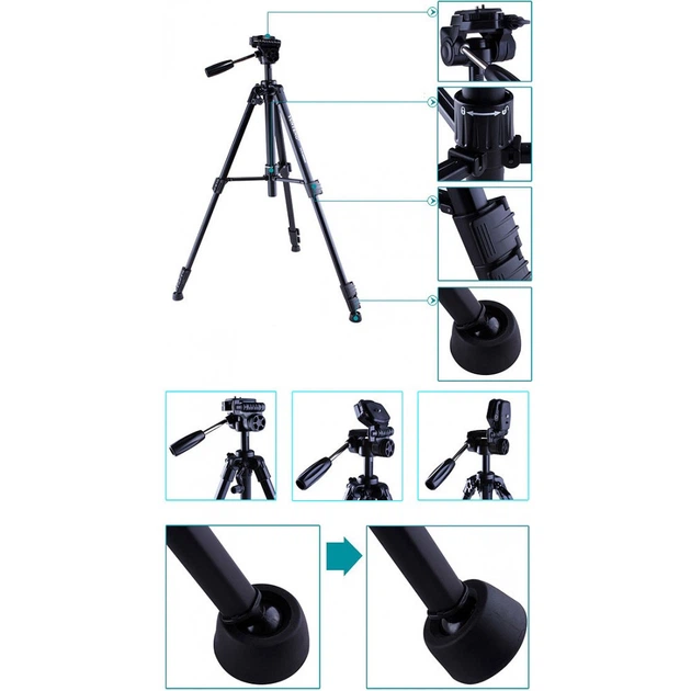 Штатив для смартфонов и экшн-камер Yunteng VCT-690 - изображение 4