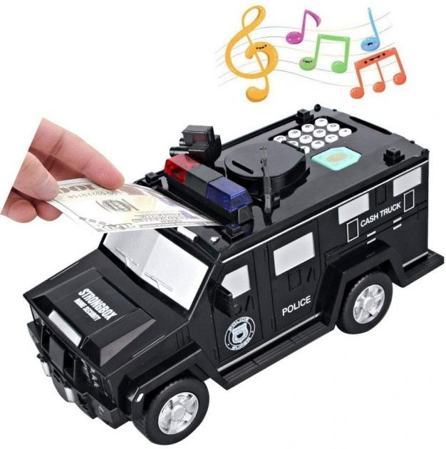 Копилка сейф Полицейская машина Cash Truck с кодовым замком ...