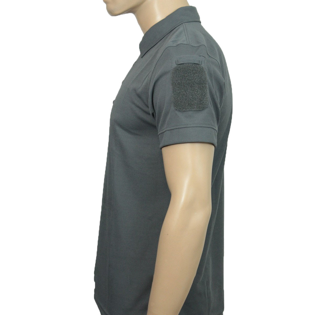 Тактическая потоотводящая футболка-поло Mil-tec Coolmax серая размер M (10961008_M) - изображение 2