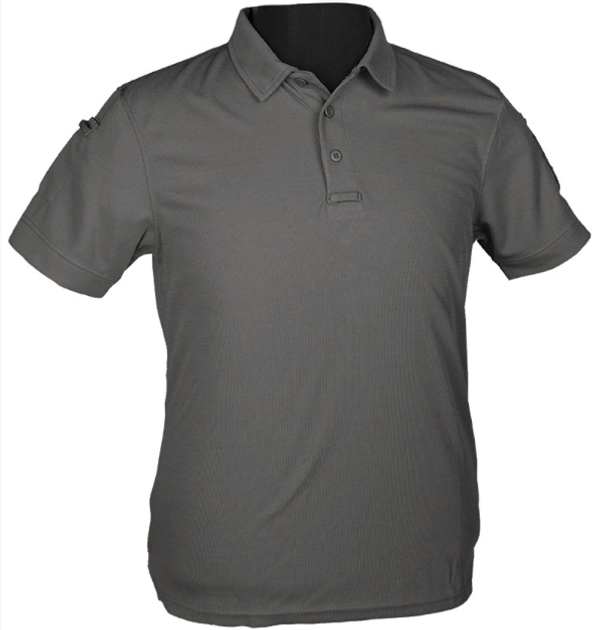 Тактична потовідвідна футболка-поло Mil-tec Coolmax сіра розмір 2XL (10961008_2XL) - зображення 1