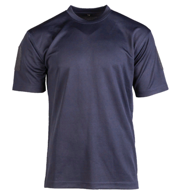 Тактична потовідвідна футболка Mil-tec Coolmax Колір темно-синій Розмір L (11081003_L) - зображення 1