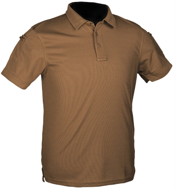 Тактическая потоотводящая футболка-поло Mil-tec Coolmax койот размер 2XL (10961019_2XL) - изображение 1