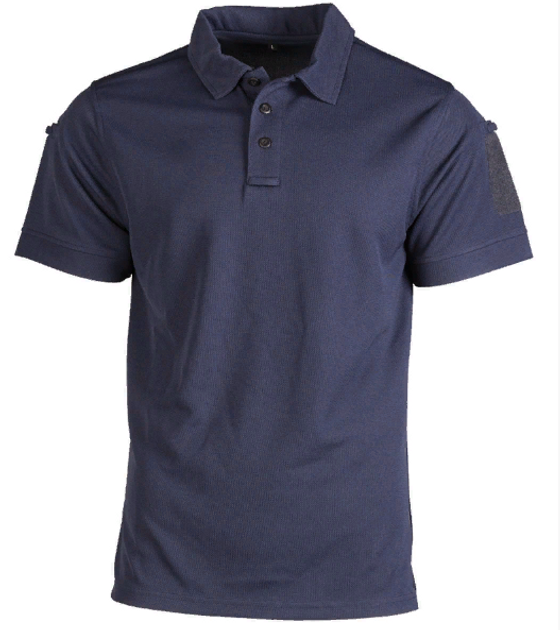 Тактическая потоотводящая футболка-поло Mil-tec темно-синяя размер 2XL (10961003_2XL) - изображение 1