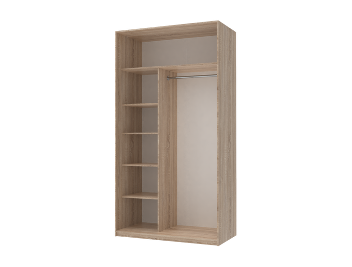 Шкаф купе Doros Сити Лайт Дуб Cонома 1 ДСП / 1 Зеркало 120х60х225 (42002035) - Фото 2 Шкаф купе Doros Сити Лайт Дуб Cонома 1 ДСП / 1 Зеркало 120х60х225 (42002035) - изображение 2