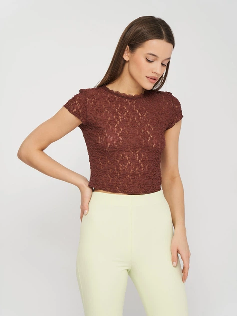 Топ жіночий Zara 2878/455/700 S Коричневий (SZ02878455700022